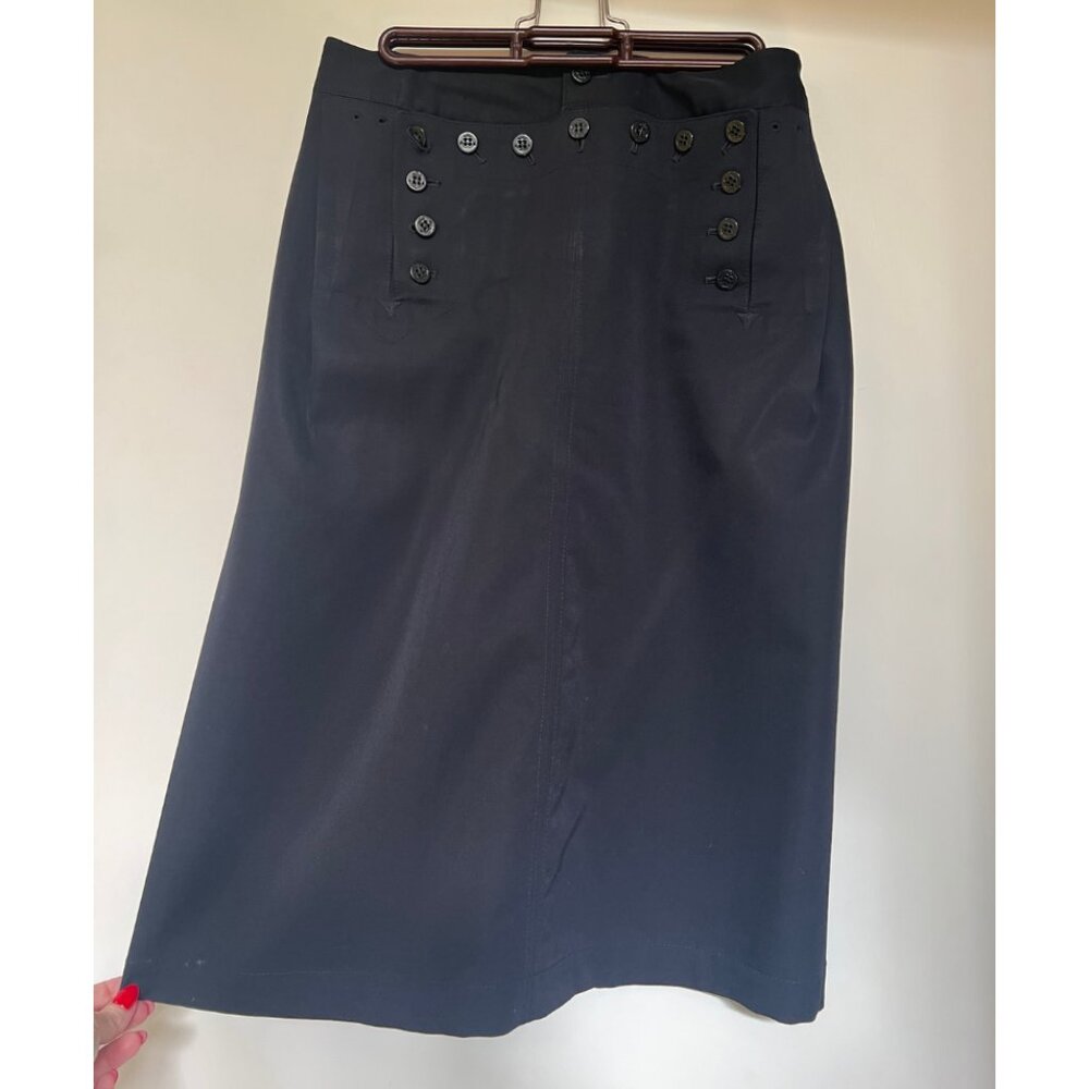 Junya Watanabe Black Button Skirt